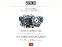 Tablet Screenshot of pennyanaero.com